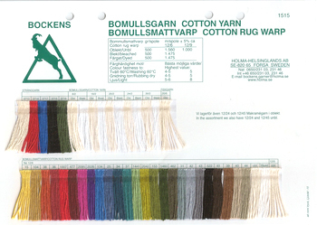 Bockens Rug Warp Color Card | Color Cards