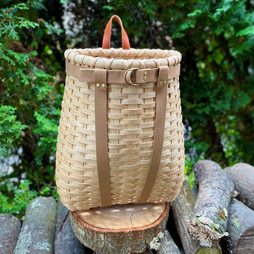 Large Rattan Packbasket with Annie Niedergang | Fiber in the Forest