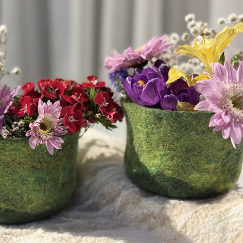 Friendship Baskets, Wet Felted | Feltmaking